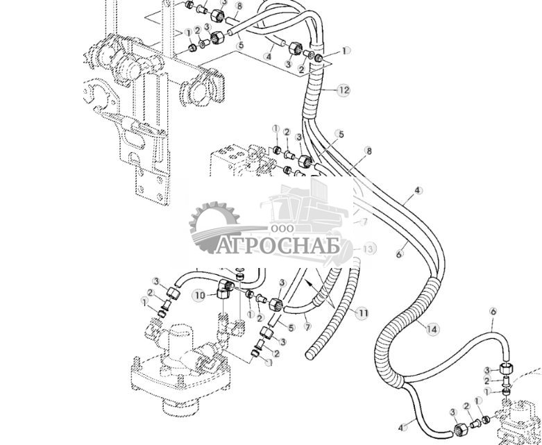 МАГИСТРАЛИ ПНЕВМОТОРМОЗА ПРИЦЕПА (СИСТЕМА 2 МАГИСТРАЛИ ПЛЮС 1 МАГИСТРАЛЬ) ДЛЯ ТРАКТОРОВ БЕЗ ТОРМОЗОВ ПЕРЕДНИХ КОЛЕС - ST209107 131.jpg
